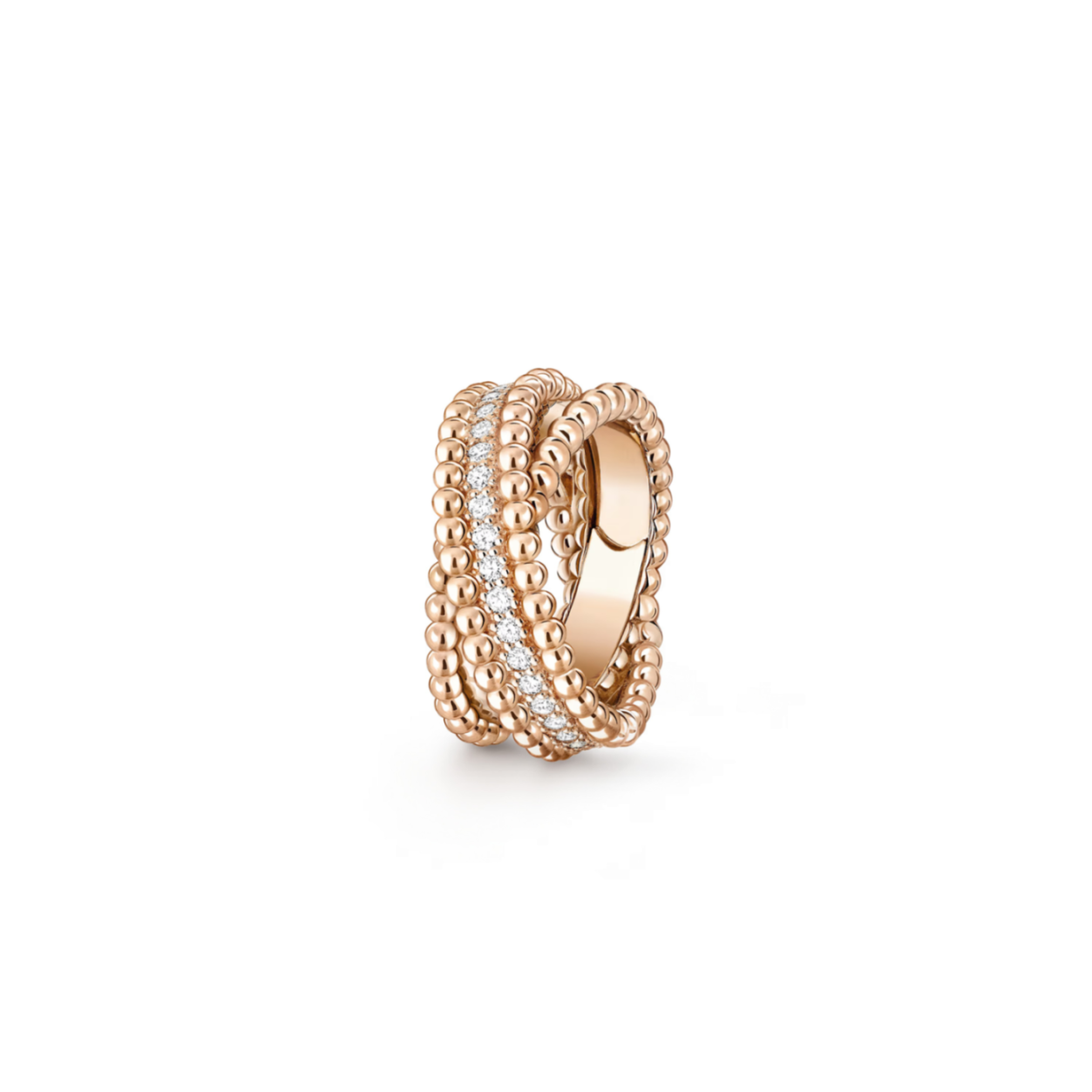 VAN CLEEF ARPELS PERLÉE DIAMONDS DUO RING VCARP9XQ00